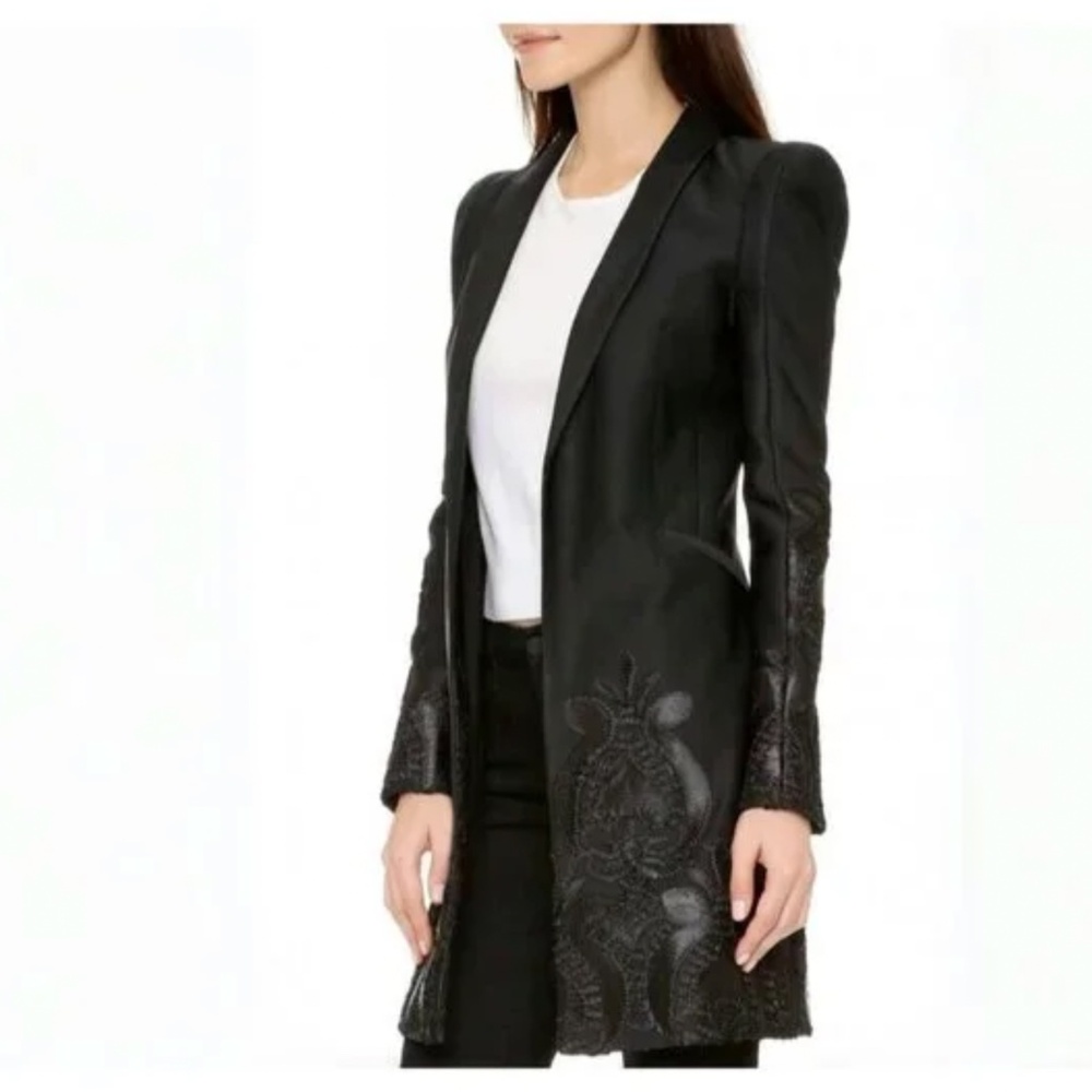 Alexis Embroidered Black blazer jacket size XS